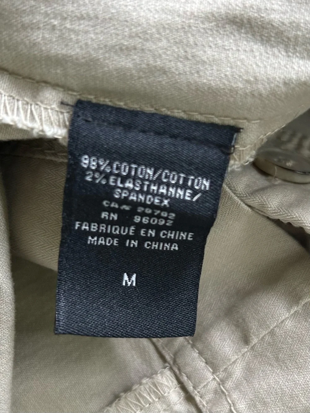 Willi Smith Beige Utility Jacket Medium - Picture 9 of 9
